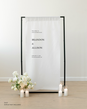 Linen Wedding Welcome Sign Brandon & Allison