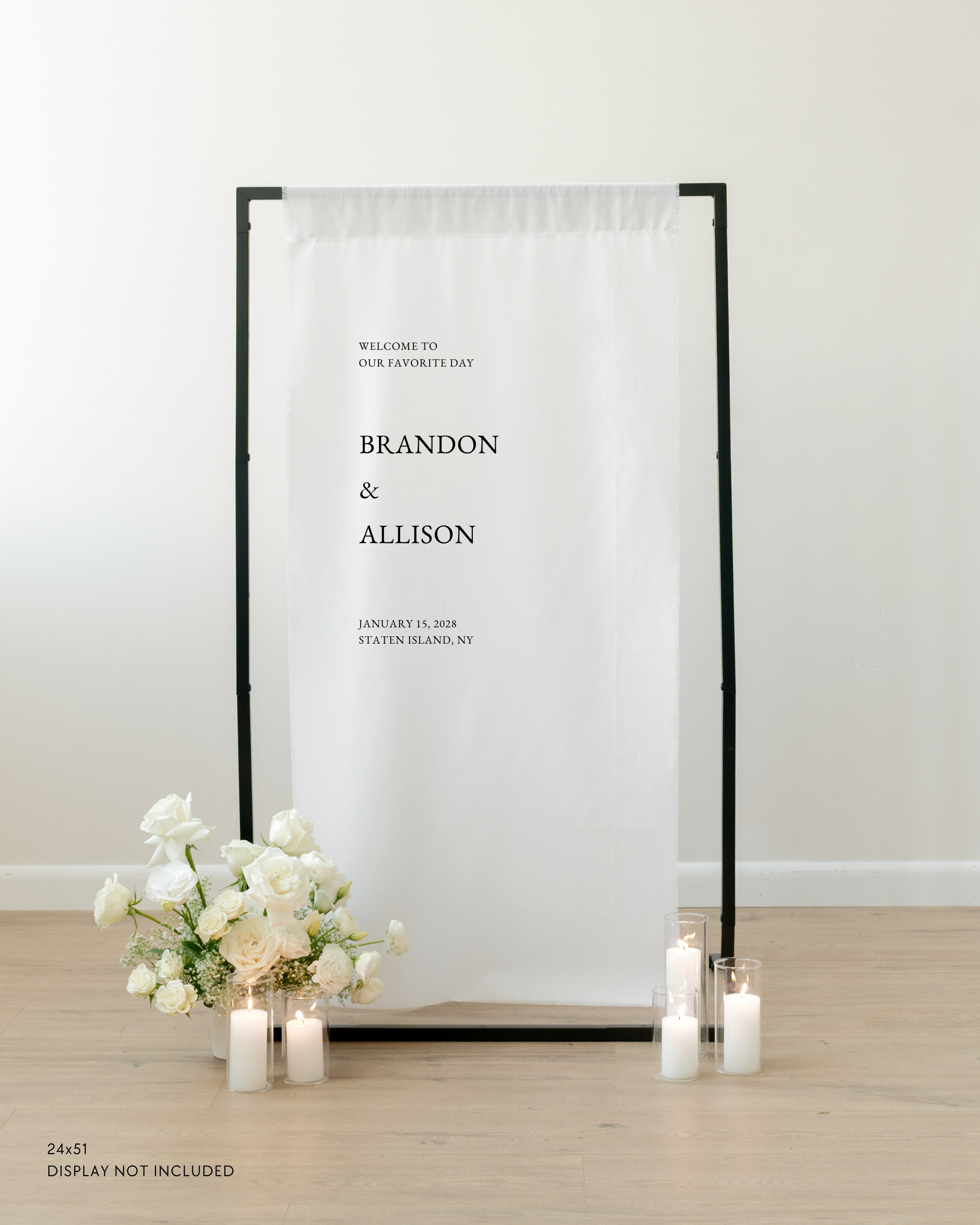 Linen Wedding Welcome Sign Brandon & Allison