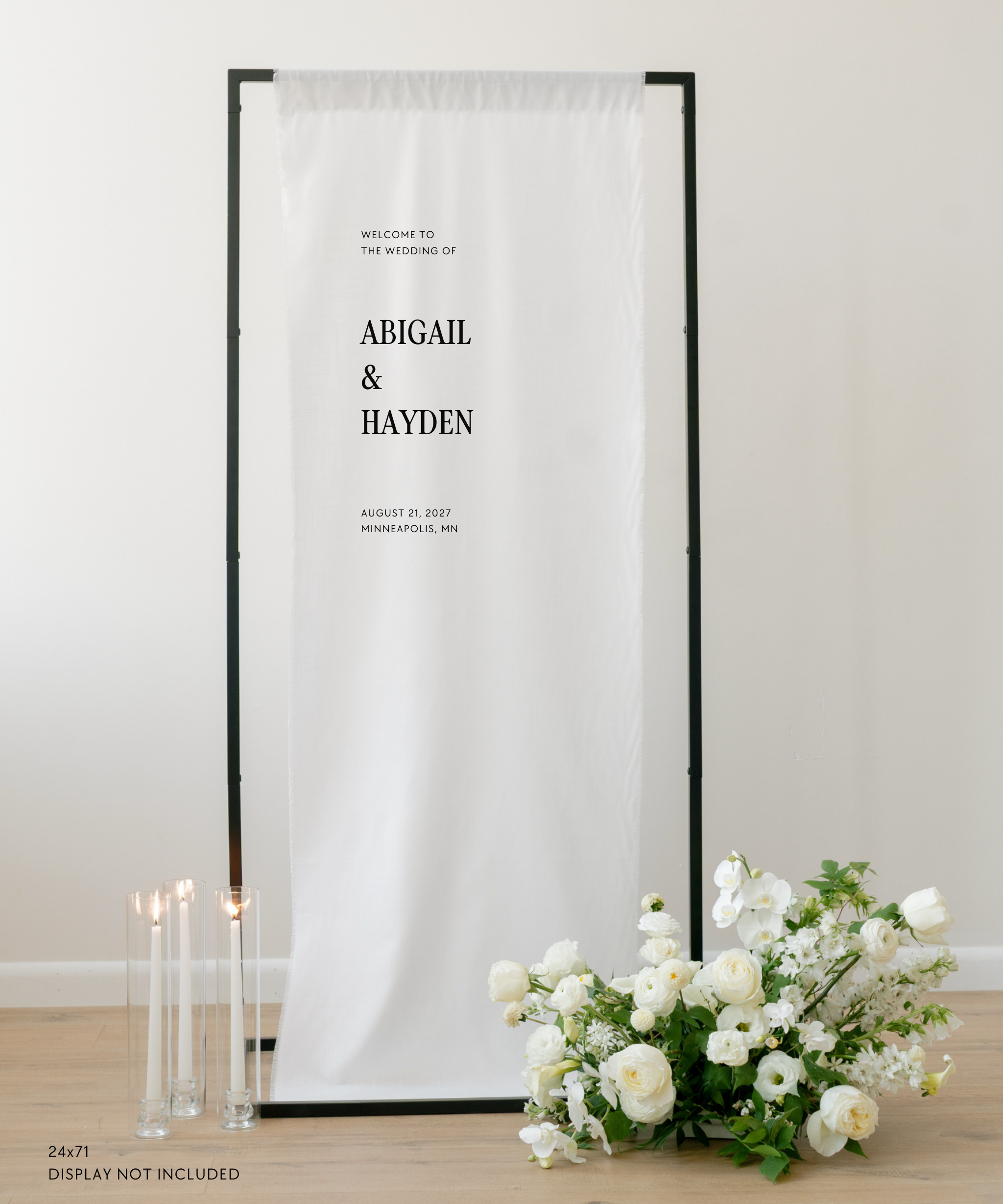 Linen Wedding Welcome Sign welcome to the wedding of
