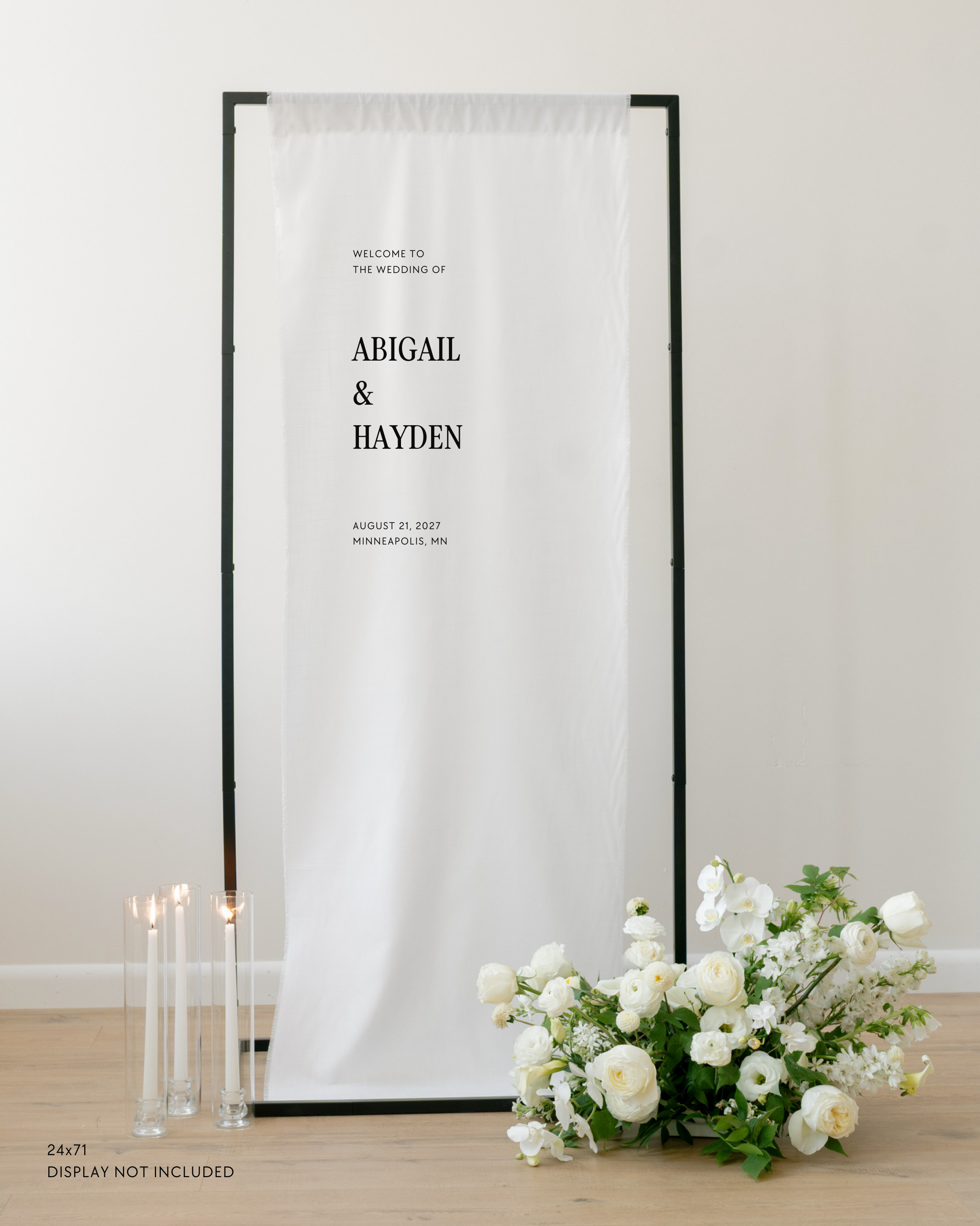Linen Wedding Welcome Sign welcome to the wedding of
