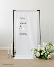 Linen Wedding Welcome Sign With Joy, We Welcome You