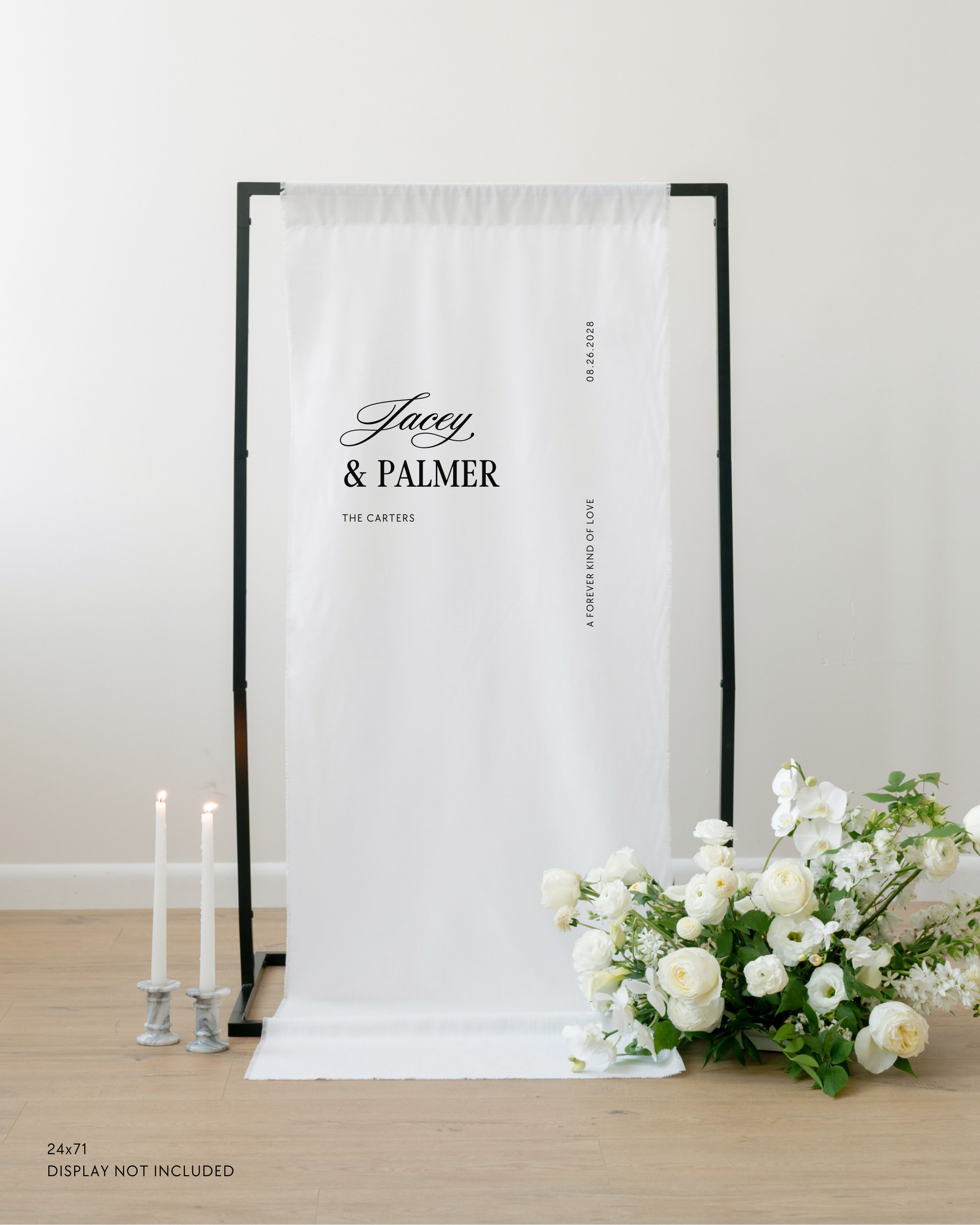 Linen Wedding Welcome Sign 