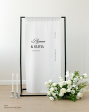 Linen Wedding Welcome Sign From This Moment On