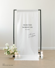 Linen Wedding Welcome Sign From This Moment On 01.16.2027