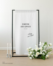 Linen Welcome Wedding Sign Forever And Always
