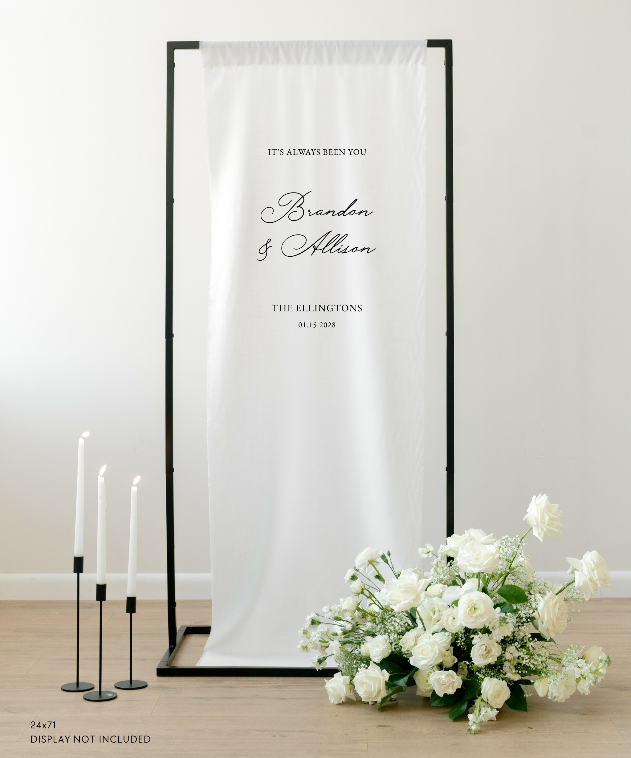 Linen Wedding Welcome Sign It's Always Been You