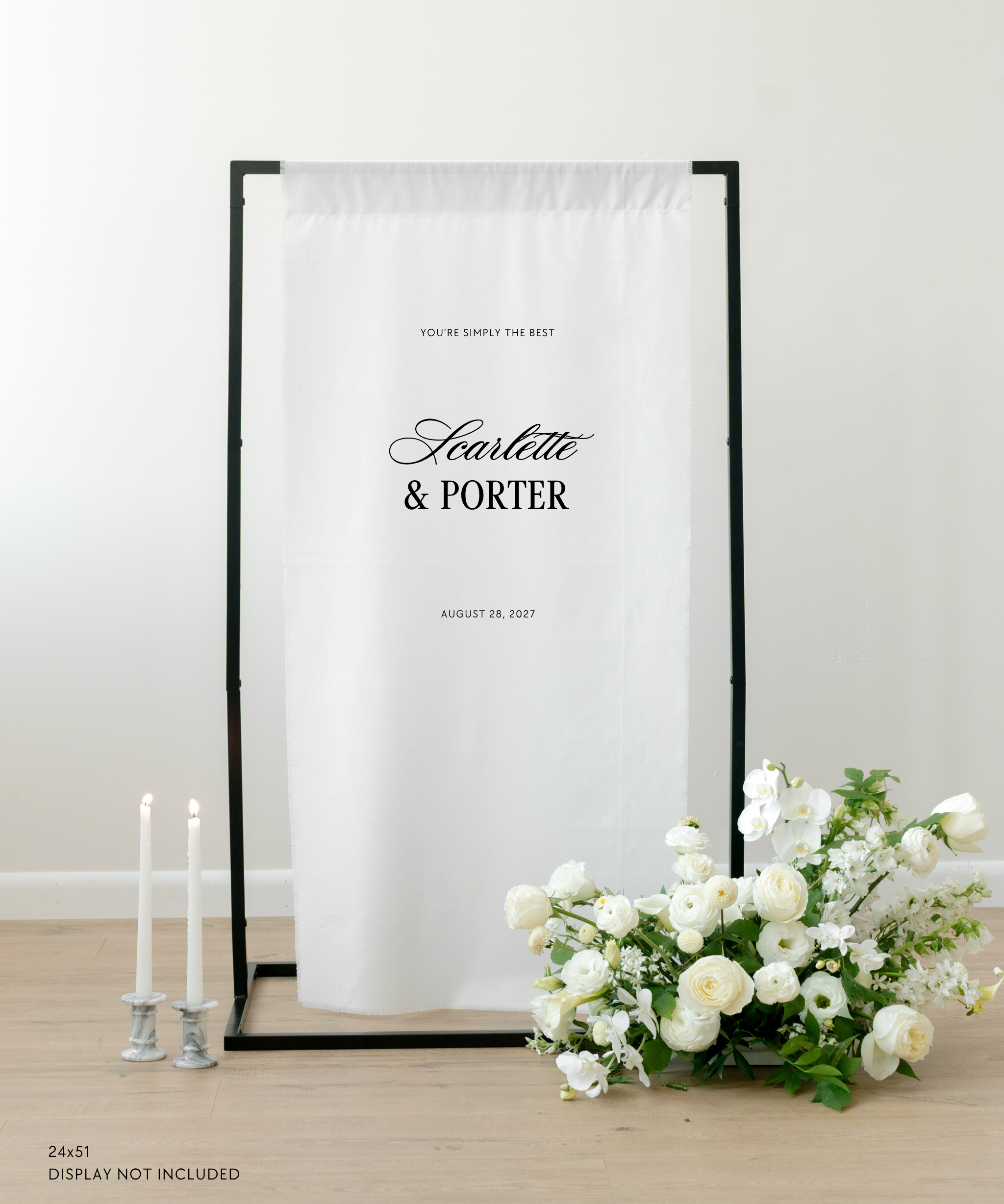Linen Wedding Welcome Sign You're Simply The Best