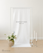 Linen Wedding Welcome Sign Joanna and Vance