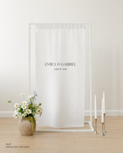 Linen Wedding Welcome Sign Emily and Gabriel