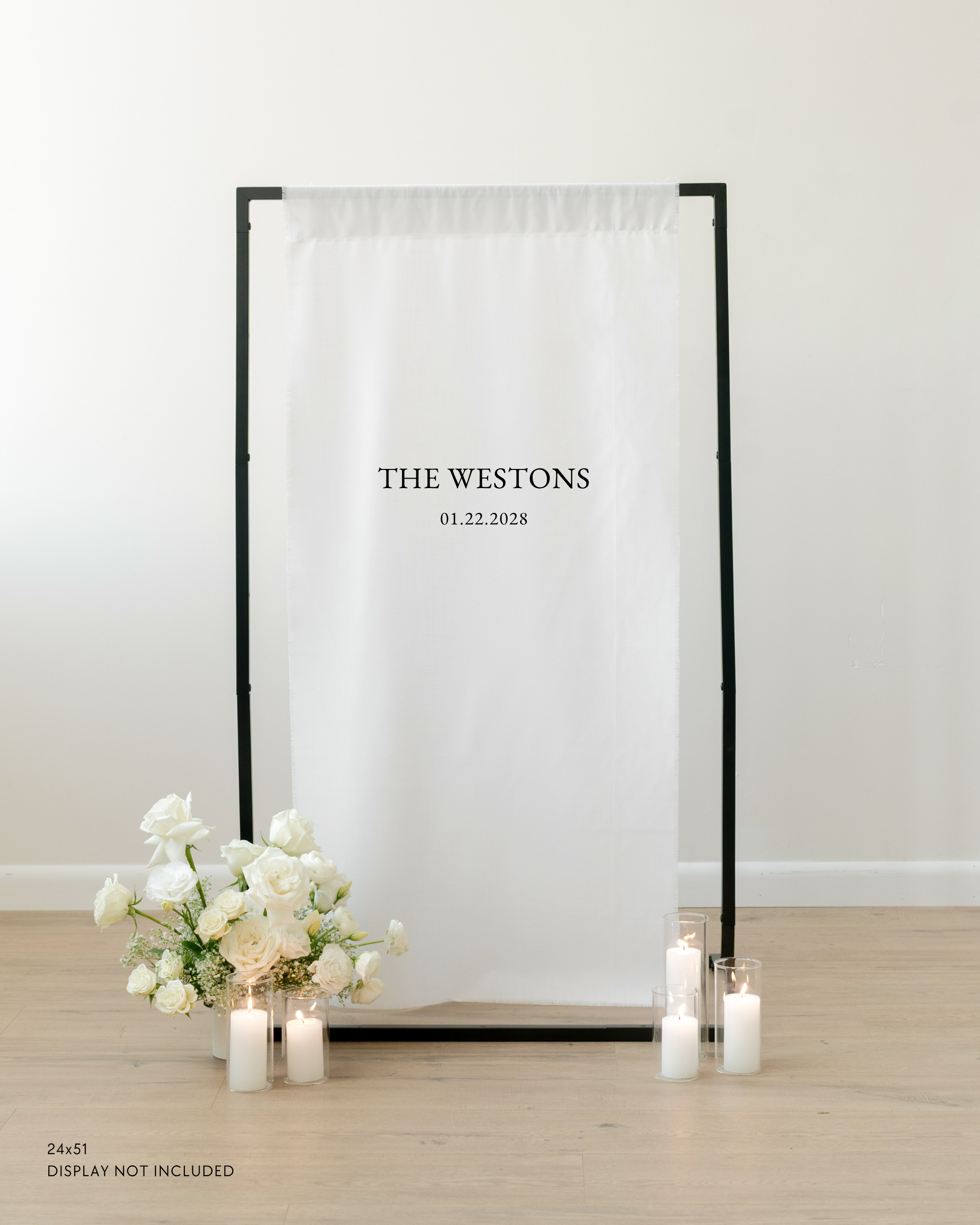 Linen Wedding Welcome Sign The Westons