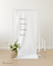 Linen Wedding Welcome Sign Juliana And Matteo