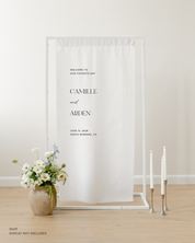 Linen Wedding Welcome Sign Welcome To Our Favorite Day Camille and Arden