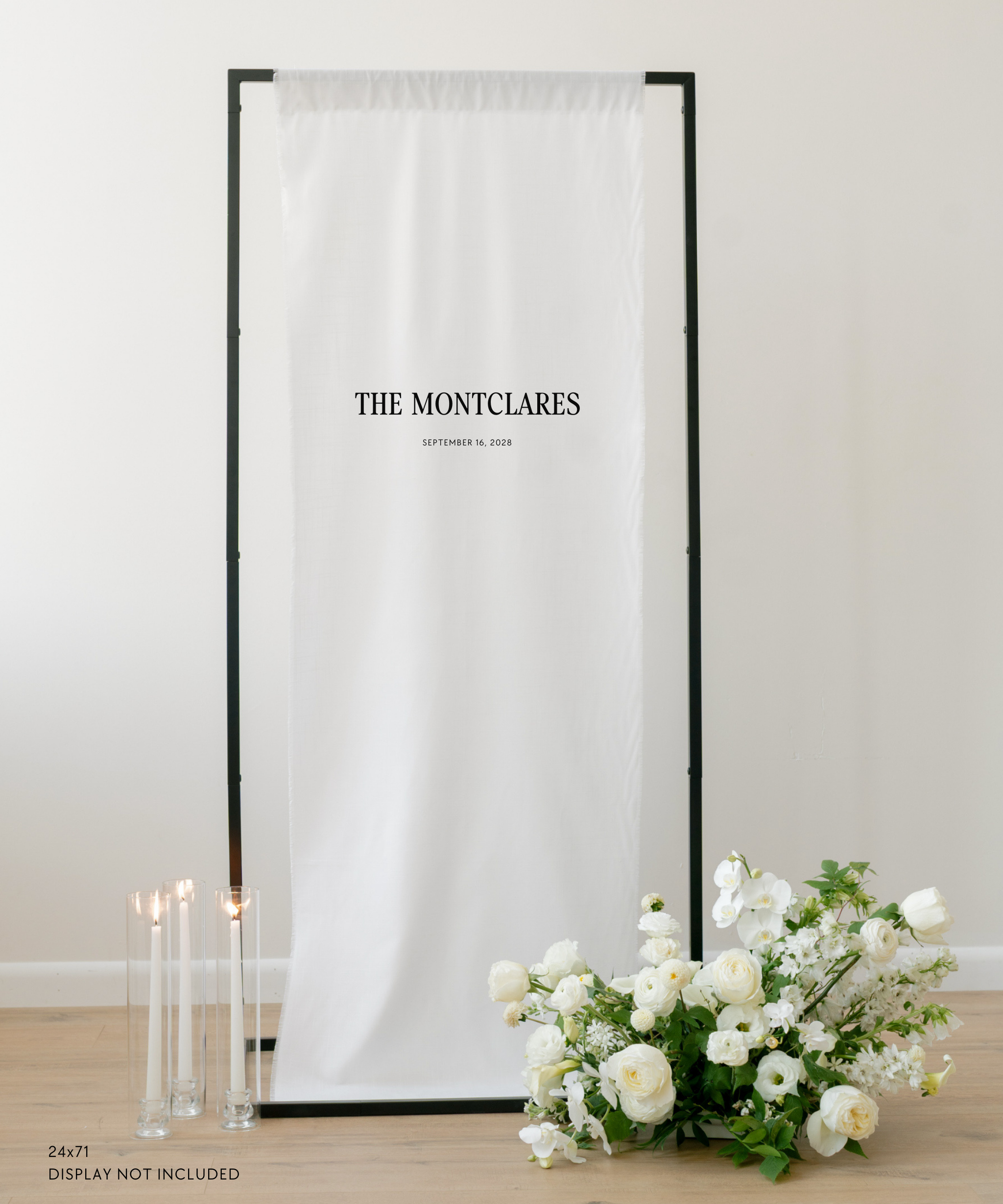 Linen Wedding Welcome Sign
