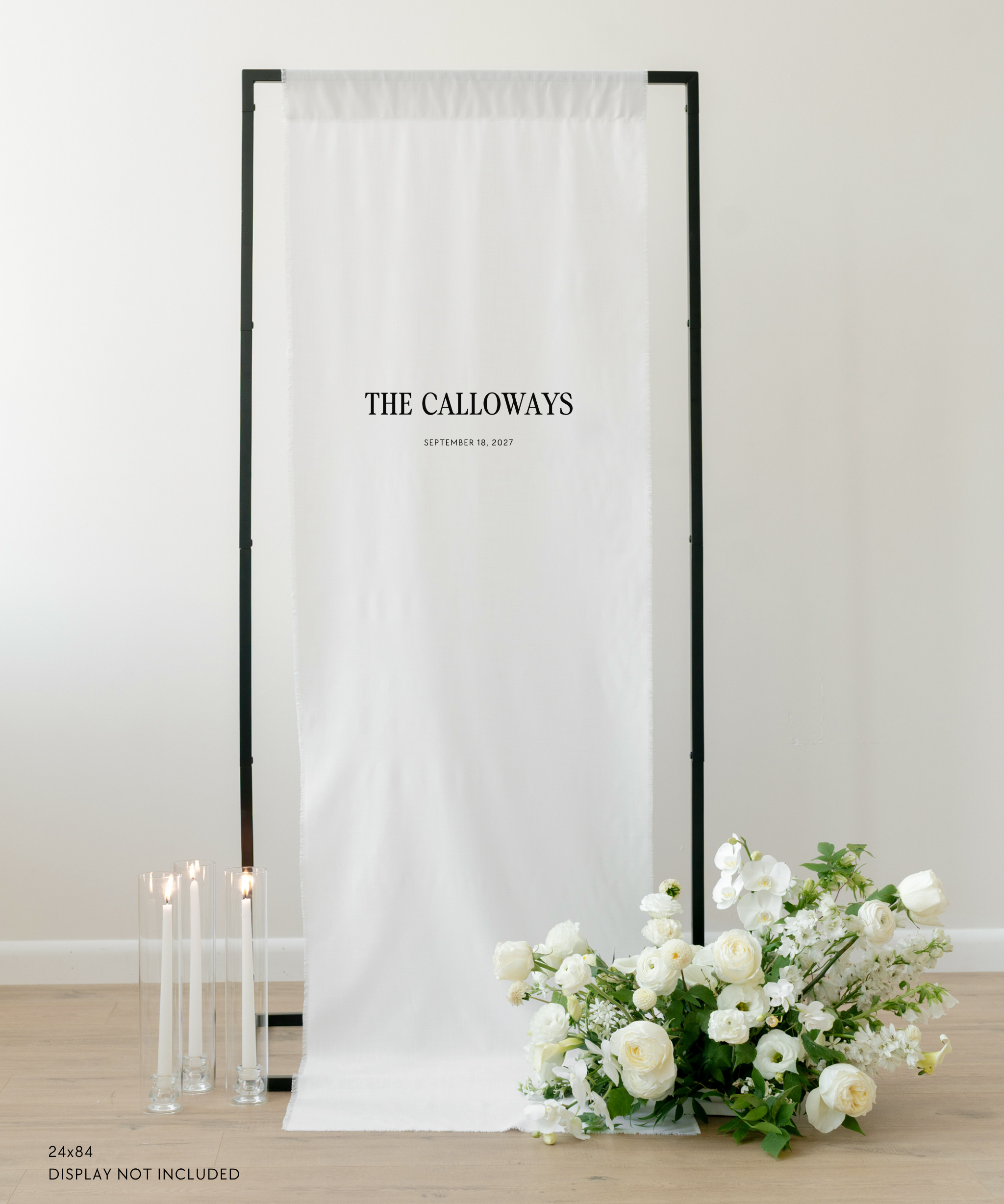 Linen Wedding Welcome Sign