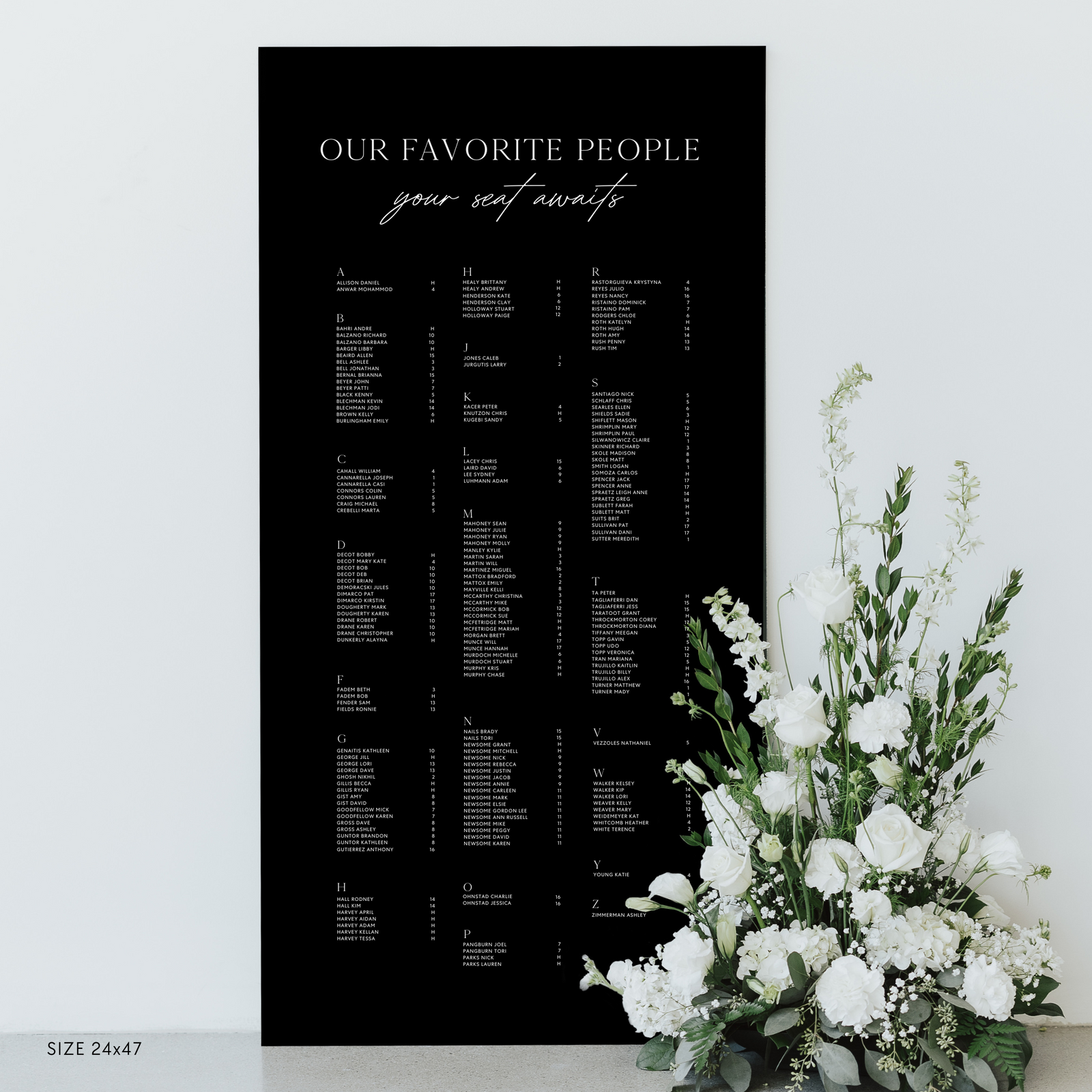 Refined Seating Chart