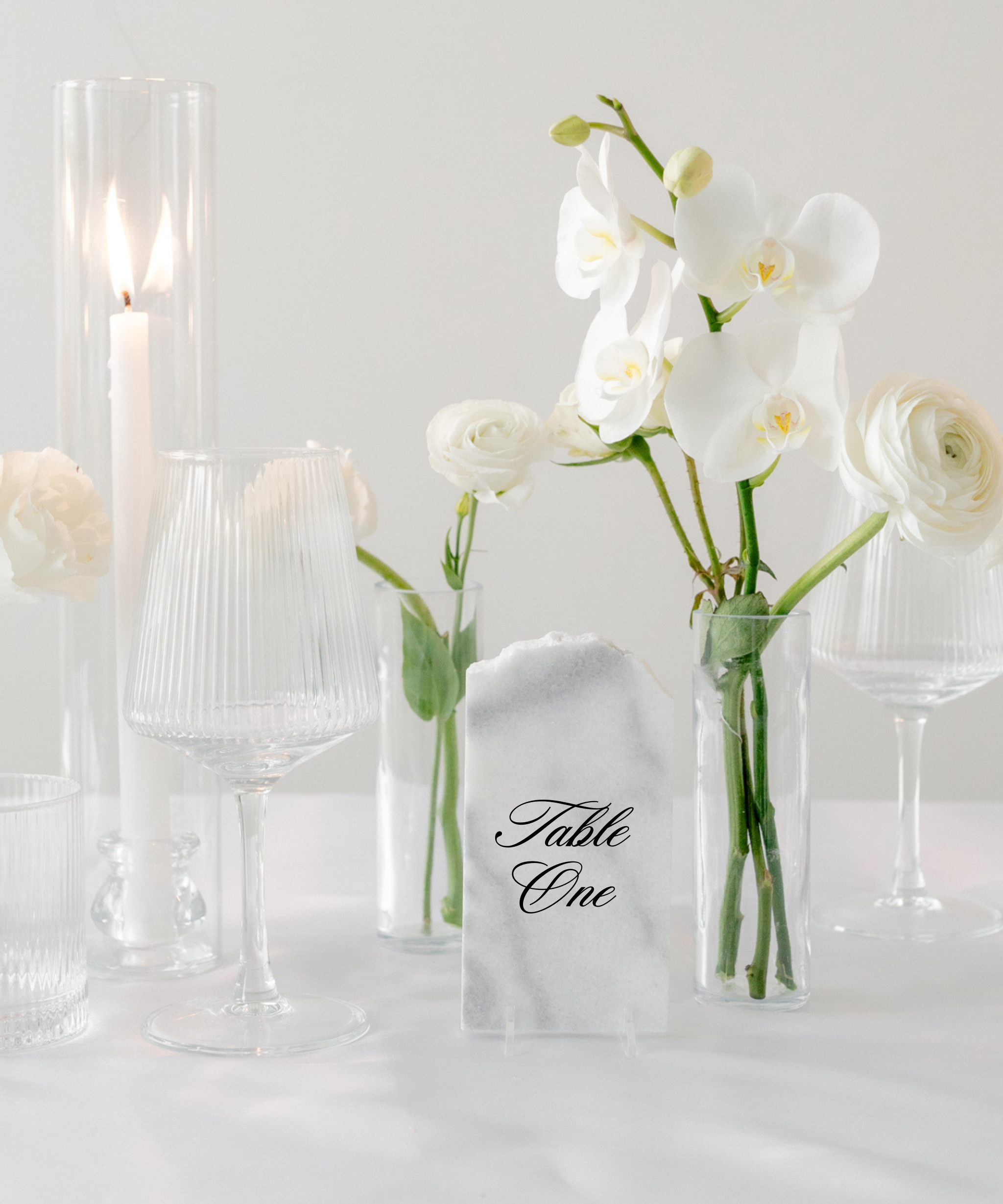 Stone Wedding Table Numbers