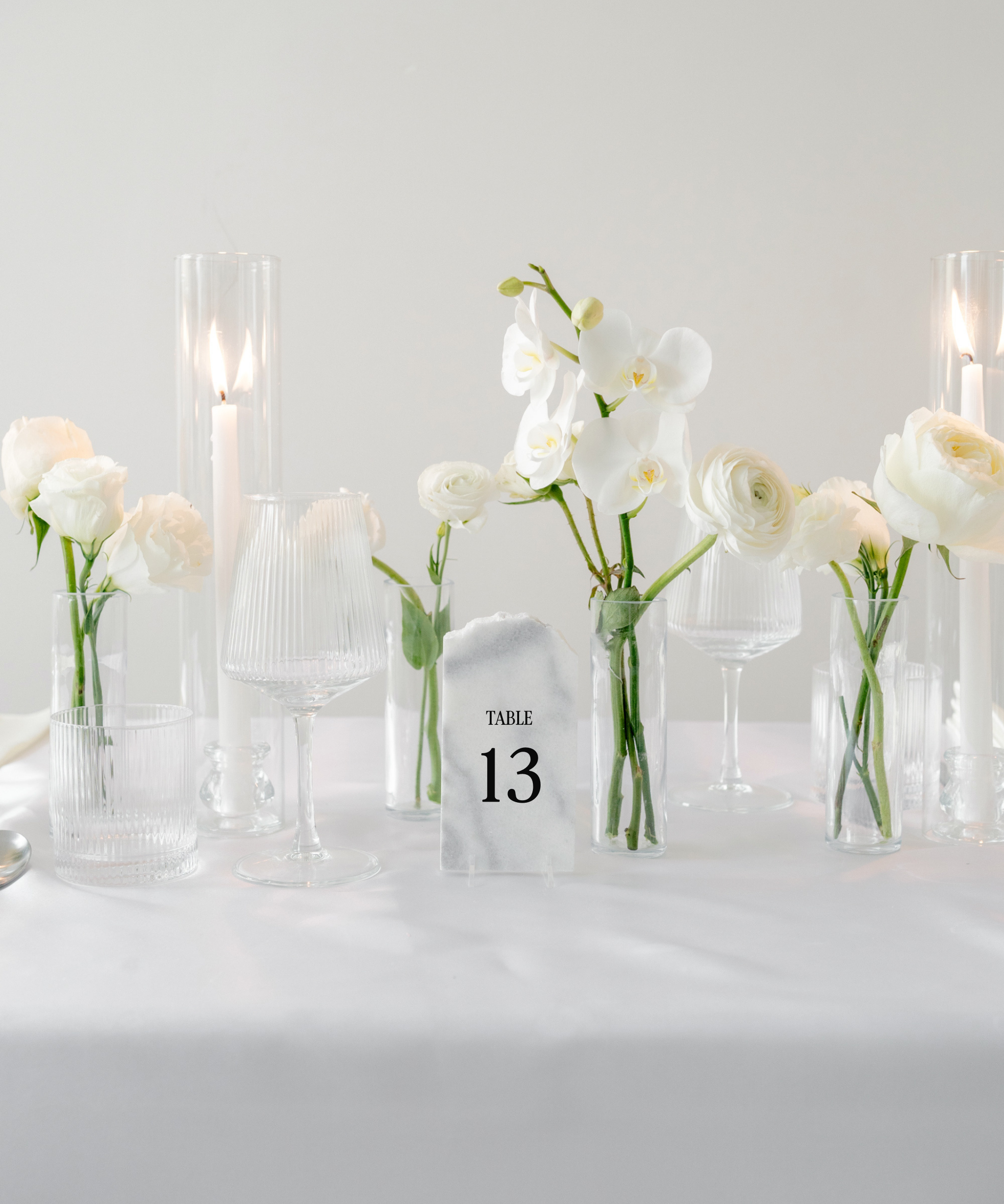 Stone Wedding Table Numbers