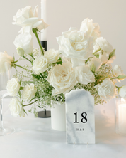 Stone Wedding Table Number 18 H&S