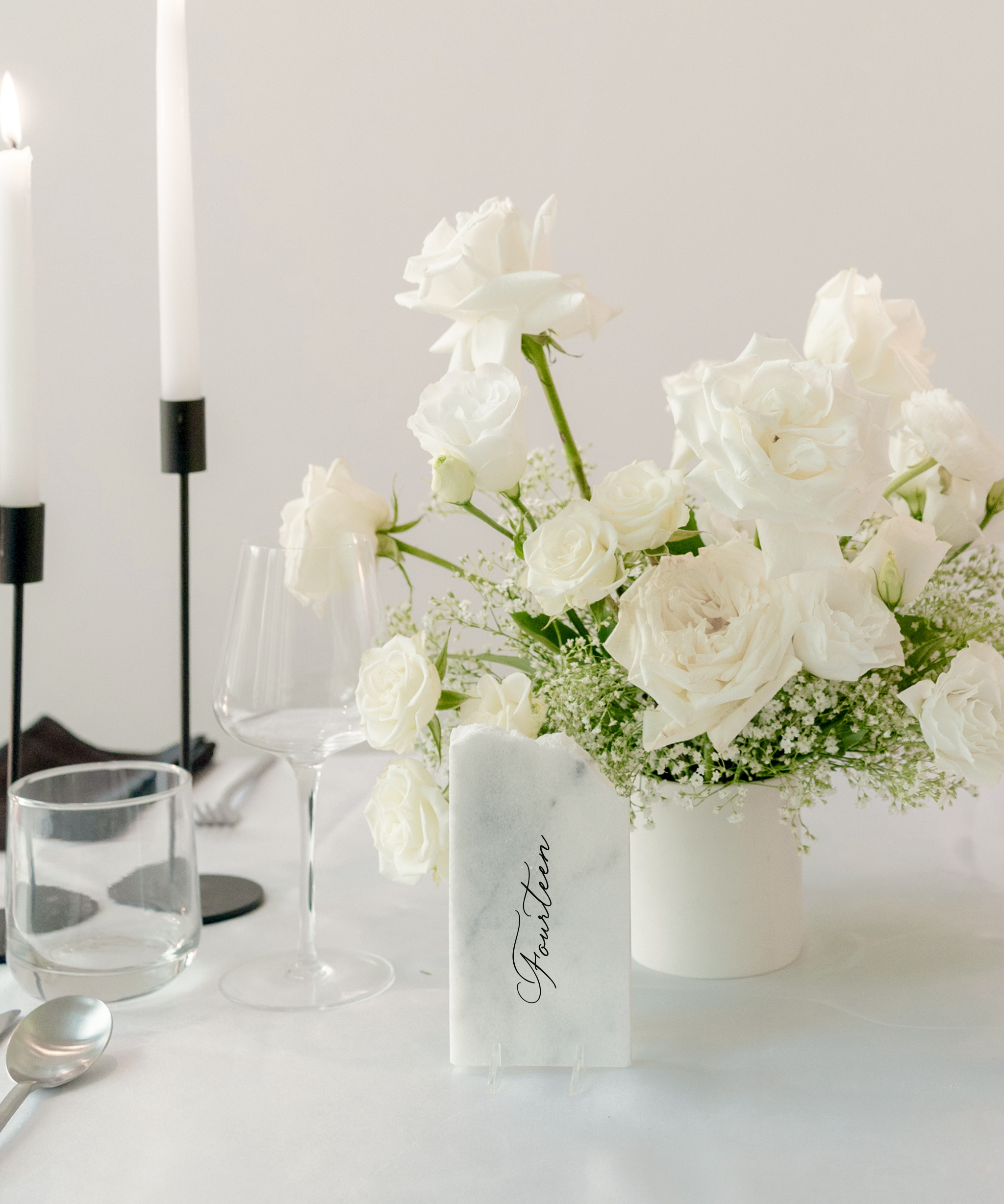 Stone Wedding Table Number Fourteen