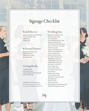 Wedding Sign Checklist