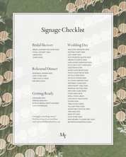 Wedding Sign Checklist