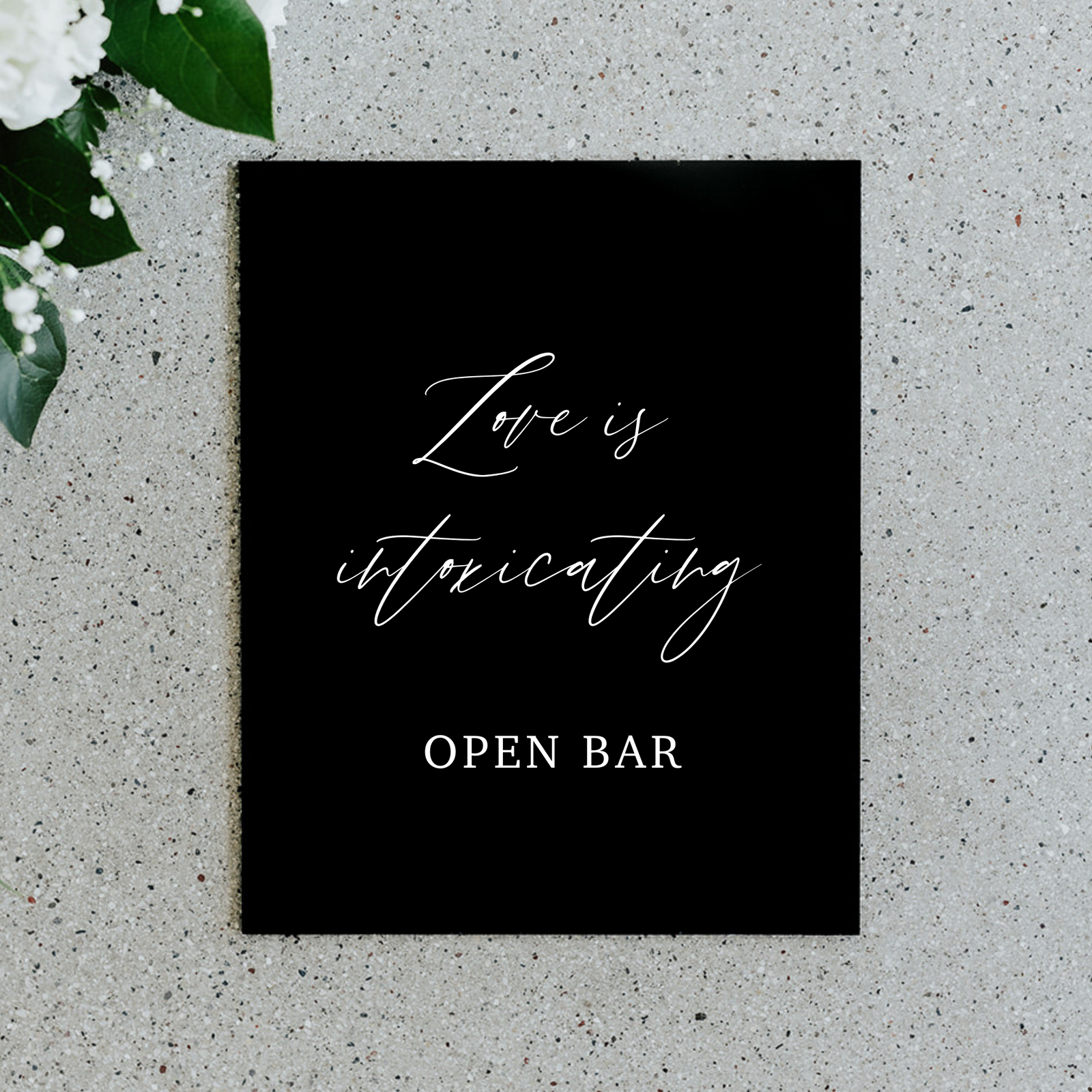 Open Bar Table Sign