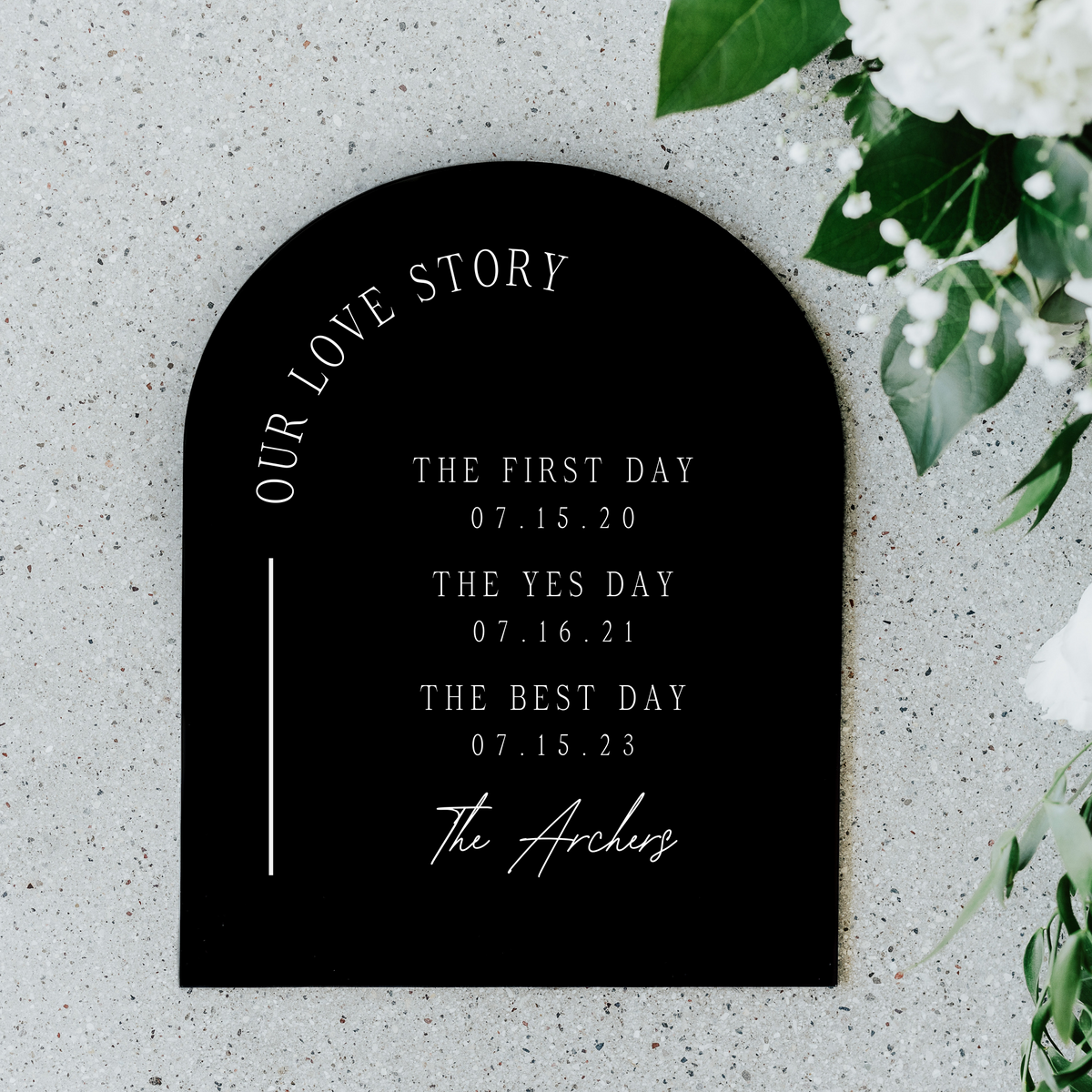 Arch Love Story Sign